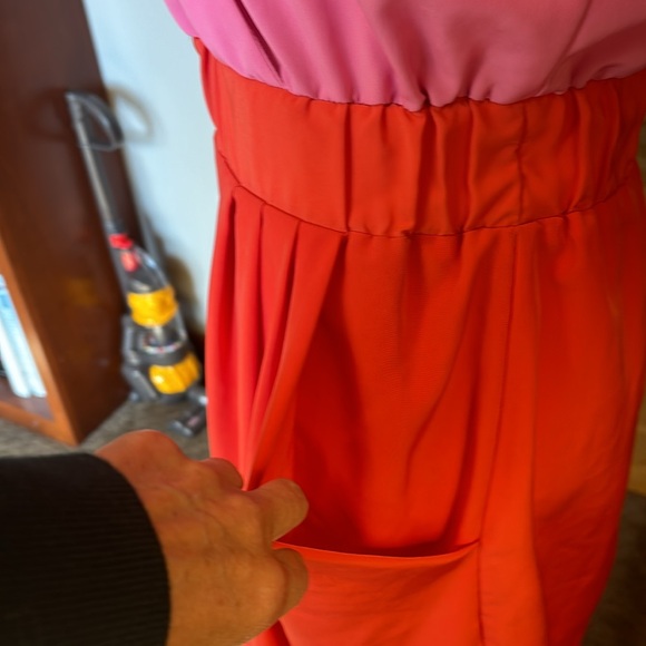 H &M Color-block pink and orange pockets Sz 8 - Picture 2 of 9